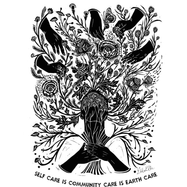 Self care is community care is earth care   vector ready copy Thumbnail