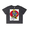 Wo's Stone Wash Heavy Crop Tee Thumbnail