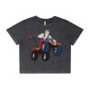 Wo's Stone Wash Heavy Crop Tee Thumbnail