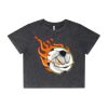 Wo's Stone Wash Heavy Crop Tee Thumbnail