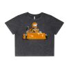 Wo's Stone Wash Heavy Crop Tee Thumbnail