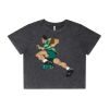 Wo's Stone Wash Heavy Crop Tee Thumbnail