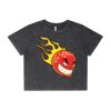 Wo's Stone Wash Heavy Crop Tee Thumbnail