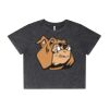 Wo's Stone Wash Heavy Crop Tee Thumbnail