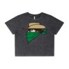 Wo's Stone Wash Heavy Crop Tee Thumbnail