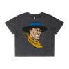 Wo's Stone Wash Heavy Crop Tee Thumbnail