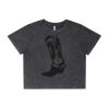Wo's Stone Wash Heavy Crop Tee Thumbnail