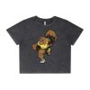 Wo's Stone Wash Heavy Crop Tee Thumbnail