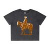 Wo's Stone Wash Heavy Crop Tee Thumbnail