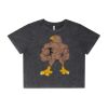 Wo's Stone Wash Heavy Crop Tee Thumbnail