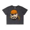 Wo's Stone Wash Heavy Crop Tee Thumbnail