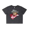 Wo's Stone Wash Heavy Crop Tee Thumbnail