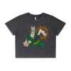 Wo's Stone Wash Heavy Crop Tee Thumbnail
