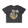 Wo's Stone Wash Heavy Crop Tee Thumbnail