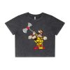 Wo's Stone Wash Heavy Crop Tee Thumbnail
