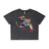 Wo's Stone Wash Heavy Crop Tee Thumbnail